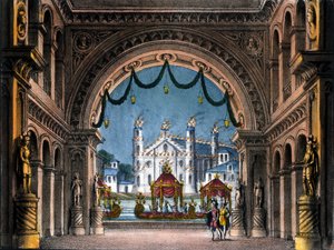 Scenografi af Sanquirico til operaen "La straniera" "(L