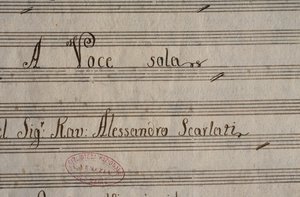 Manuskriptpartitur af XXV kantater for solostemme af Alessandro Scarlatti (1660-1725) af Alessandro Scarlatti