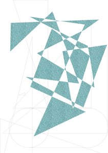 #4,2019,(blandet medier) af Alex Caminker