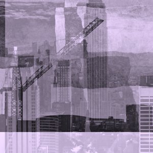 Bybillede, 2019, (blandet medier; collage; fundet objekt) af Alex Caminker