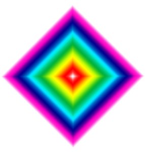 Geometriske lys,#2,(gradient) af Alex Caminker