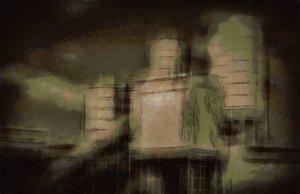 Uden titel, 2019, (blandet medier) af Alex Caminker