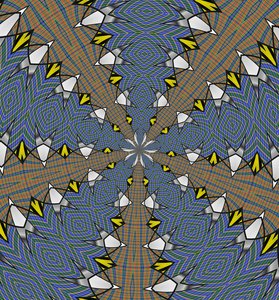 arabesk #18,2019,(blandet medier) af Alex Caminker