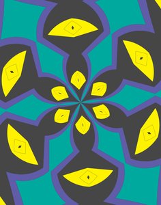 arabesk #4,2019,(blandet medier) af Alex Caminker
