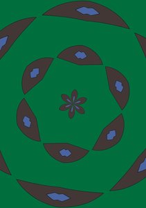 arabesk #8,2019,(blandet medier) af Alex Caminker