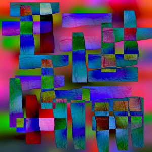 dagtimerne, 2019, (blandet medier) af Alex Caminker