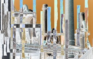 stof II, 2019, (collage) af Alex Caminker
