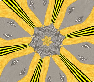 blomster;72,2019,(blandet medier) af Alex Caminker