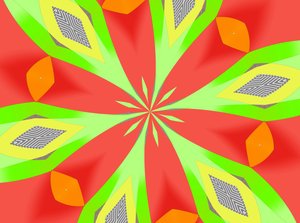 blomster #101,2019,(blandet medier) af Alex Caminker