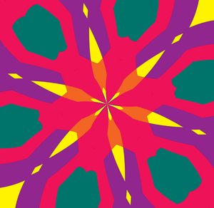 blomster #10,2019,(blandet medier) af Alex Caminker