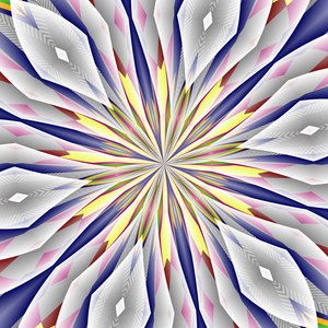 blomster #102,2019,(blandet medier) af Alex Caminker