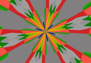 blomster #103,2019,(blandet medier) af Alex Caminker