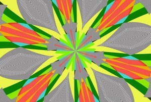 blomster #106,2019,(blandet medier) af Alex Caminker