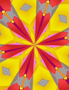 blomster #109,2019,(blandet medier) af Alex Caminker