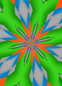 blomster #113,2019,(blandet medier) af Alex Caminker