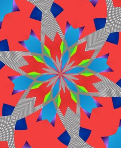 blomster #116,2019,(blandet medier) af Alex Caminker