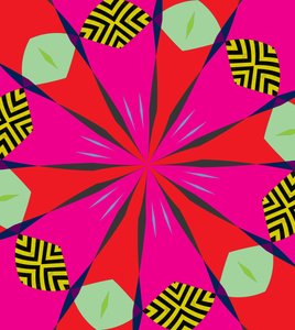 blomster #1,2019,(mixed media) af Alex Caminker