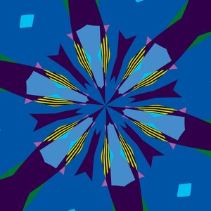 blomster #20,2019,(mixed media) af Alex Caminker