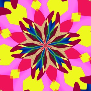 haveblomst, 2019, (blandet medier) af Alex Caminker