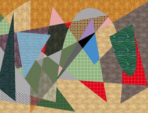 liggende #1,2019,(blandet medier) af Alex Caminker