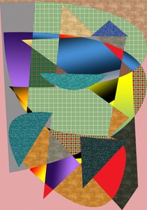landskab #2,2019,(blandet medier) af Alex Caminker