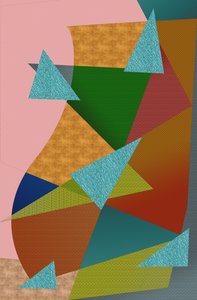 landskab #27,2019,(blandet medier) af Alex Caminker