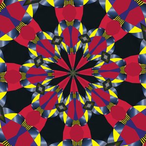 materialesymmetri, 2019, (blandet medier) af Alex Caminker