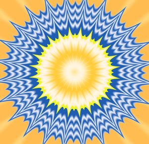 optisk vibration, 2019, (blandet medier) af Alex Caminker