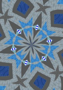 ornament #60,2019,(blandet medier) af Alex Caminker
