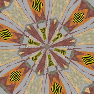 ornament #71,2019,(blandet medier) af Alex Caminker