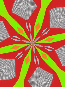 ornamenter #110,(mixed media) af Alex Caminker