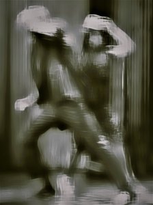 mennesker, 2019, (fotografi) af Alex Caminker