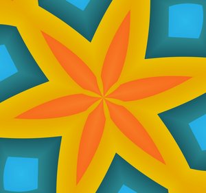 søstjerne, 2019, (gradient) af Alex Caminker