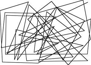 string-line as a cubism, 2017, (mixed media) af Alex Caminker