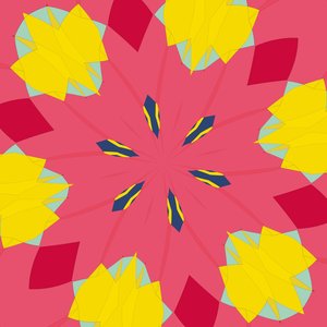 symmetri #44,2019,(blandet medier) af Alex Caminker