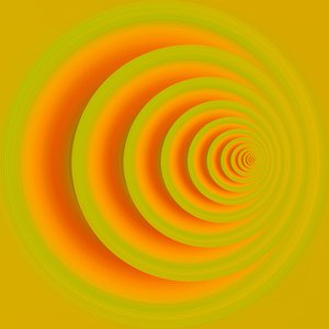 underjordisk sti(orange)II ,2019,(blandet medier) af Alex Caminker