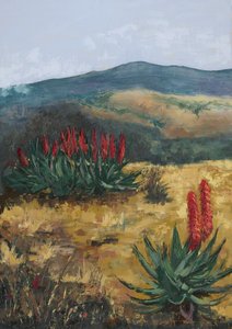 Red Aloes Desert Hills af Alex Cornell