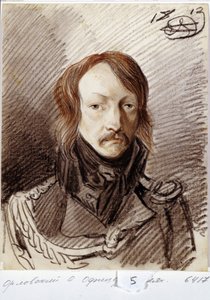 Portræt af Alexei Pavlovich Lanskoy (1789-1855). (Portræt af A.P. Lanskoy). Værk af Alexander Osipovich Orlowsky (1777-1832), blyant og sangvin på papir