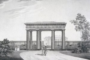 To-my-dear-comrades-in-arms-porten i Catherine Park ved Tsarskoye Selo, 1822 af Alexander Andreyevich Thon