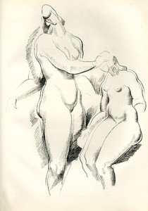 Tysk: Figurliche Kompositio Figurliche Komposition (Figurativ Komposition), fra Genius, Zeitschrift für werdende und alte Kunst af Alexander Archipenko