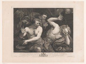 Josef fortolker mundskænkens og bagerens drømme Joseph fortolker drømmene om Faraos øverste butler og bager (titel på objekt) af Alexander Bannerman