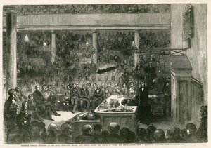 Professor Faraday holdt foredrag på Royal Institution foran HKH Prins Albert, Prinsen af Wales, og Prins Alfred