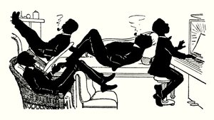 Illustration til We Three and Troddles (litografi) af Alexander Carruthers Gould