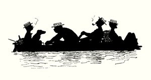 Illustration til We Three and Troddles (litografi) af Alexander Carruthers Gould