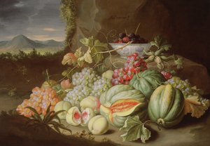 Stilleben med frugt