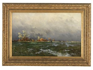 Solskin efter stormen (olie på lærred)