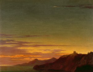 Dagens afslutning: Sunset on the Coast, ca. 1768-75 (olie over grafit på lagt papir)