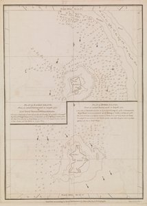 Plan over Eagle Island og Bird Island, slutningen af det 18. til begyndelsen af det 19. århundrede (papir)