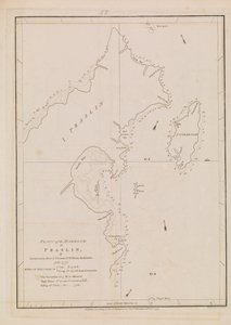 Plan over havnen i Praslin, slutningen af det 18. til begyndelsen af det 19. århundrede (papir)