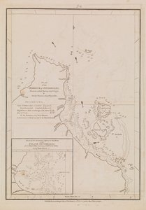Plan over havnen på Seychellerne, slutningen af det 18. til begyndelsen af det 19. århundrede (papir)